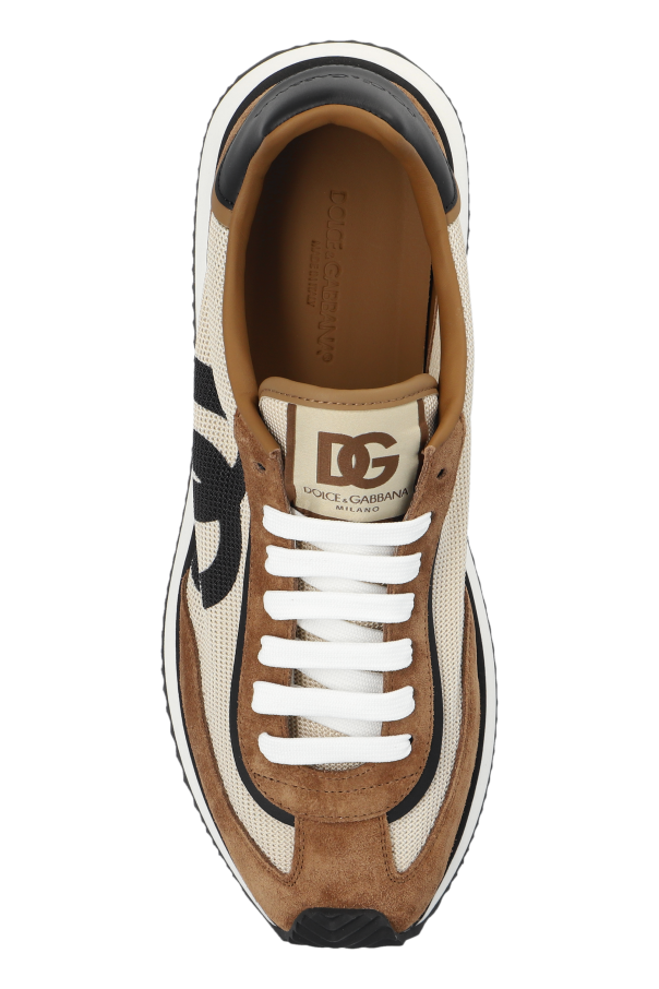 【関税＆送料込み】Dolce & Gabbana Dg Cushion Lace-Detailed Dolce & Gabbana DG Cushion mixed-material Sneakers | White